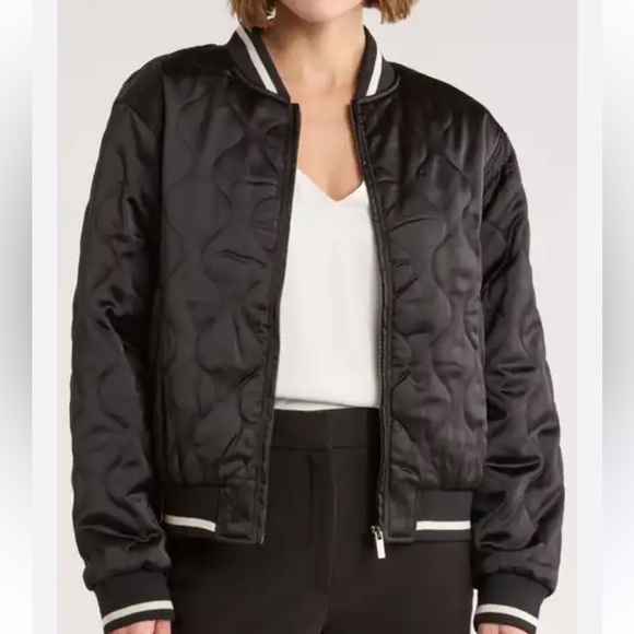 Sanctuary Jackets & Blazers - Modern Supply by Sanctuary Black‎ Quilted Bomber Jacket Size Small